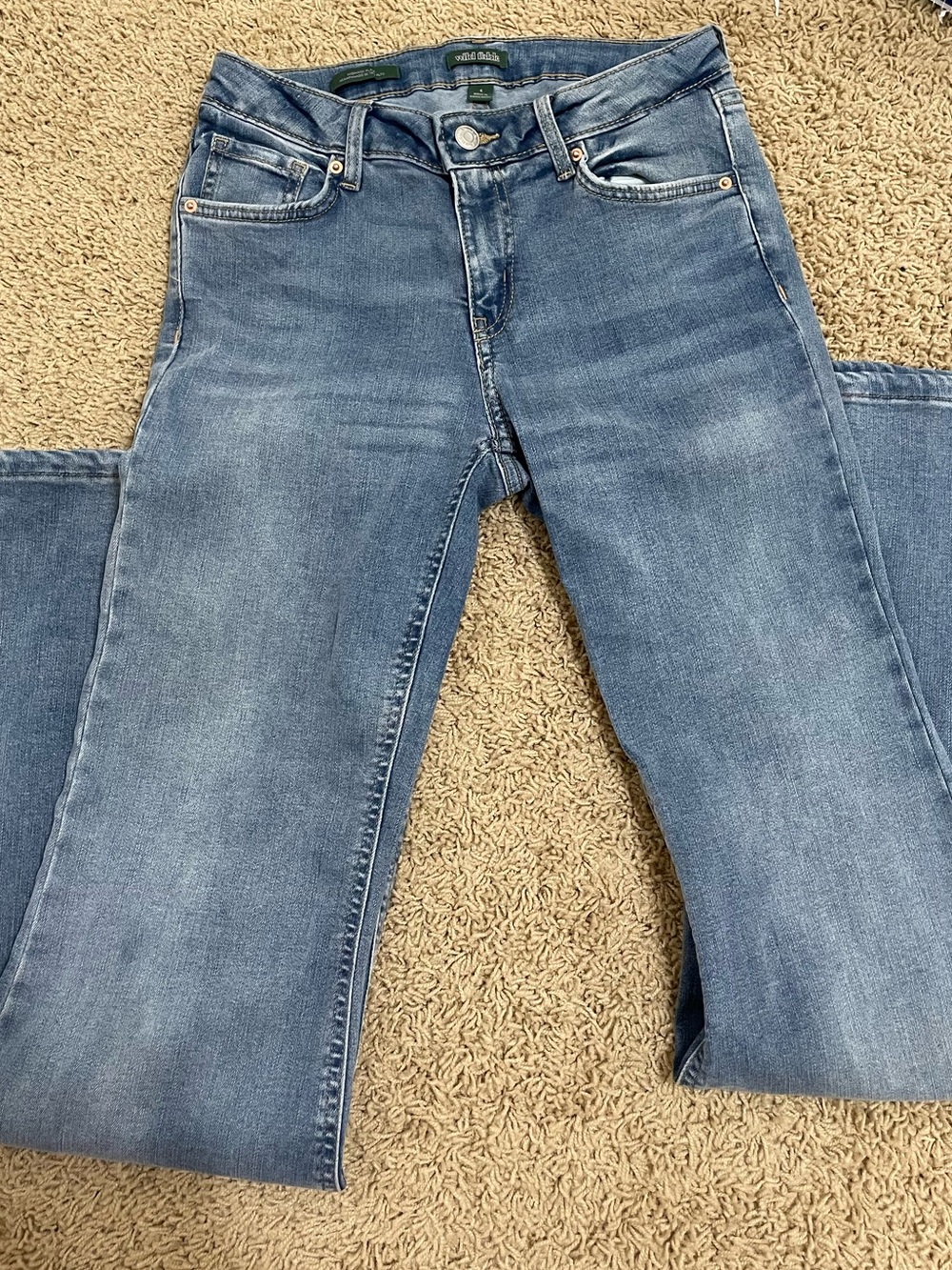wild fable Light Blue Flare Jeans - Mid Rise